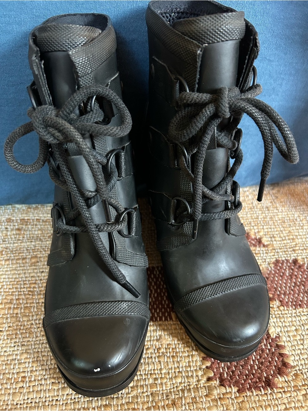 Sorel Black Lace-Up Waterproof Ankle Boots
